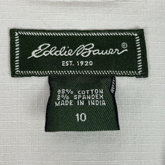 Eddie Bauer Womens Blazer Jacket Khaki Stretch Pockets Size 10 - Picture 8 of 9